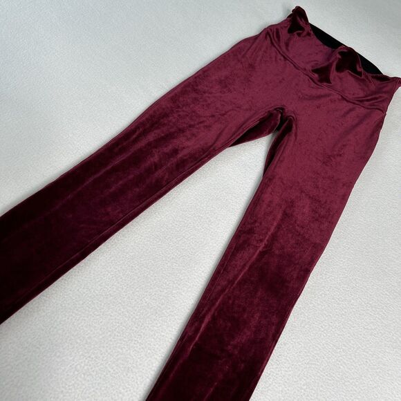 Spanx Women's Size S Velvet Leggings Burgundy 2070 - Picture 1 of 7